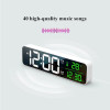 LED Digital Alarm Clock Temperature Date Display Snooze USB Desktop Strip Mirror LED Clocks for Living Room Decoration