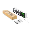 LED Digital Alarm Clock Temperature Date Display Snooze USB Desktop Strip Mirror LED Clocks for Living Room Decoration