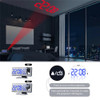 FM Radio Digital Alarm Clock Temp Humidity with 180° Time Projector Electronic Table Clock 12/24H Snooze Projection LED Clock