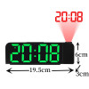 180° Arm Digital Projection Alarm Clock Night Mode Power-off Memory Table Clock 12H/24H Bedroom Electronic LED Clock