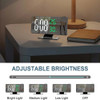 180° Arm Projection Digital Alarm Clock Temperature Humidity Night Mode Snooze Table Clock 12/24H USB Projector LED Clock
