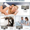 180° Arm Projection Digital Alarm Clock Temperature Humidity Night Mode Snooze Table Clock 12/24H USB Projector LED Clock
