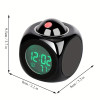 1pc Multifunction Projection Chime Clock LED Light Alarm Clock Voice Prompt Temperature Chime Clock Projection Clock