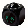 1pc Multifunction Projection Chime Clock LED Light Alarm Clock Voice Prompt Temperature Chime Clock Projection Clock