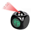 1pc Multifunction Projection Chime Clock LED Light Alarm Clock Voice Prompt Temperature Chime Clock Projection Clock