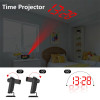 Dynamic RGB Projection Alarm Clock Digital Auto-dimming 180° Rotation Projector Table Clock 12H/24H Bedroom Electronic LED Clock