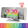 Dynamic RGB Projection Alarm Clock Digital Auto-dimming 180° Rotation Projector Table Clock 12H/24H Bedroom Electronic LED Clock