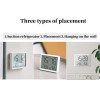 9.3x7.3x1.5cm Mini Alarm Clock Temperature Humidity Multifunction Magnetic Sucked Digital Clock Wall-mounted Electronic Clock