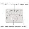 9.3x7.3x1.5cm Mini Alarm Clock Temperature Humidity Multifunction Magnetic Sucked Digital Clock Wall-mounted Electronic Clock