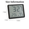9.3x7.3x1.5cm Mini Alarm Clock Temperature Humidity Multifunction Magnetic Sucked Digital Clock Wall-mounted Electronic Clock