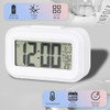 LED Digital Alarm Clock 12/24 Mode Electronic Digital Alarm Screen Desktop Clock Date Temperature Display with Night Lighting