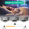Digital Alarm Clock 180° Arm Projection Alarm Clock with Time Temperature Snooze Table Clock 12/24H USB Projector LED Clock