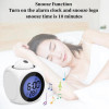 Hourly Chime Digital Projection Clock Time Temperature Backlight Loud Music Alarm Clock Snooze 12/24H USB Projector LCD Clock