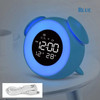 Bedside Sunrise Sunset Wake Up Light Digital Led Music Alarm Mirror Clock Bedroom Desk Calendar Snooze Clock Table Phone Charger