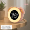 Bedside Sunrise Sunset Wake Up Light Digital Led Music Alarm Mirror Clock Bedroom Desk Calendar Snooze Clock Table Phone Charger