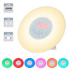Wake Up Light Alarm Sunrise/Sunset Simulation Digital Clock with FM Radio Light Nature Sounds Snooze Function Touch Control