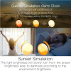 WiFi Smart Wake Up Light Workday Clock Sunrise/Sunset Simulation 4 Alarms Works with Alexa Google Home Tuya App Remote Control