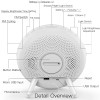 WiFi Smart Wake Up Light Workday Clock Sunrise/Sunset Simulation 4 Alarms Works with Alexa Google Home Tuya App Remote Control