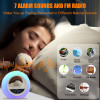 Wake Up Light Alarm Clock with Sunrise/Sunset Simulation FM Radio Night Light Natural Sounds Dual Alarm Sleep Aid Ideal for Gift