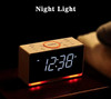 Alarm Clock Radio 1.4" White LED Display Clock with Bluetooth FM Radio Dual Alarm Sleep Timer Snooze Auto & Manual Dimmer