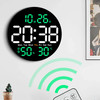 Simple Large LED Digital Wall Clock Indoor Temperature Date Multi-function Single-sided Alarm Clock for Bedroom