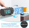 Digital Projection Alarm Clock Electronic Radio Alarm Clock Temperature Projection Time Bedroom Bedside Table Mute Clock