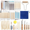 Pottery Clay Sculpting 8-62Pcs Tools Set Kit Smoothing Wax Carving Ceramic Tools Polymer Shapers Modeling Carved Tool Sculpture