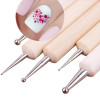 5/6Pcs DIY Wooden Nail Clay Sculpting Tools Pottery Ceramics Art Embossing Pens Ball Stylus Dotting Modeling Sculpt shape Tool