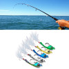 Fishing Lures Hard Metal Spinner Bait Spoon Lures Bass Swimbait Feather-Tail-Spinner Fishing Lures for Bass Trout Salmon