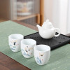 6 Pcs/set Chinese Style White Porcelain Porcelain Tea Cup Ceramic Teacup Tea Bowl ChaZhan Master Cup Personal Single Cup
