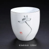 6 Pcs/set Chinese Style White Porcelain Porcelain Tea Cup Ceramic Teacup Tea Bowl ChaZhan Master Cup Personal Single Cup