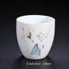 6 Pcs/set Chinese Style White Porcelain Porcelain Tea Cup Ceramic Teacup Tea Bowl ChaZhan Master Cup Personal Single Cup
