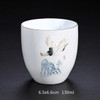 6 Pcs/set Chinese Style White Porcelain Porcelain Tea Cup Ceramic Teacup Tea Bowl ChaZhan Master Cup Personal Single Cup