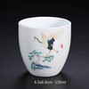 6 Pcs/set Chinese Style White Porcelain Porcelain Tea Cup Ceramic Teacup Tea Bowl ChaZhan Master Cup Personal Single Cup