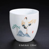 6 Pcs/set Chinese Style White Porcelain Porcelain Tea Cup Ceramic Teacup Tea Bowl ChaZhan Master Cup Personal Single Cup