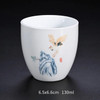 6 Pcs/set Chinese Style White Porcelain Porcelain Tea Cup Ceramic Teacup Tea Bowl ChaZhan Master Cup Personal Single Cup