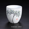 6 Pcs/set Chinese Style White Porcelain Porcelain Tea Cup Ceramic Teacup Tea Bowl ChaZhan Master Cup Personal Single Cup