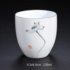 6 Pcs/set Chinese Style White Porcelain Porcelain Tea Cup Ceramic Teacup Tea Bowl ChaZhan Master Cup Personal Single Cup