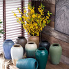 Jingdezhen new Chinese vase ceramic retro hydroponic pottery pot decoration dried flower living room flower arrangement