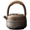 Japanese Ceramic Teapot Tea Set Retro Kung Fu Tea Set Household Handle Pot With Filter Teaware Kitchen Dining Bar Home Garden