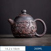 Retro Carving Purple Pottery Teapot Ceramic Household Kettle Pot Kung Fu Tea Set Pure Handmade Teapot Teapot for Tea Puer Tea