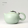 Azure Ru Ware Teapot High-End Authentic Gracked Glaze Little Pot of Vintage Pot Porcelain Kung Fu Kettle Tea Ceramic Teapot