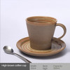 Rough pottery European coffee cup and saucer set pull flower cup simple daily ceramic cup set milk cup water cup