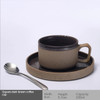 Rough pottery European coffee cup and saucer set pull flower cup simple daily ceramic cup set milk cup water cup