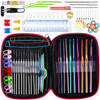 122/100/22Pcs DIY 22 Sizes Crochet Hooks Needles Stitches Knitting Craft Case Crochet agulha set Weaving Tools Sewing Tools