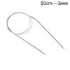 80/100cm Stainless Steel Circular Needle Round Weaving Knitting Needles Handmade Crochet Hook DIY Crafts Household Sewing Pins