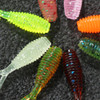 10pcs 36mm 0.3g Fluorescent Silicone for Ocean Sea Wobbler Fishing Tackle Artificial Bait Worm Lures Soft Fishing Lure