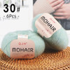 6pcs Soft Mohair Yarn Knitting Angora Yarn for DIY Knitting,Fluffy Lace Yarn For Crocheting,Knitting Sweater,Scarf,Shawl,25g/pcs