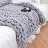 Large Thick Yarn Divan Sofa Decor Plaid Women Wraps TV Comforter Drop Shipping Hand Crochet Knitted Chair Seat Blanket