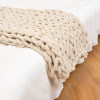 Winter Plaid Women Wraps TV Comforter Drop Shipping Hand Crochet Knitted Chair Seat Blanket Large Thick Yarn Divan Sofa Decor